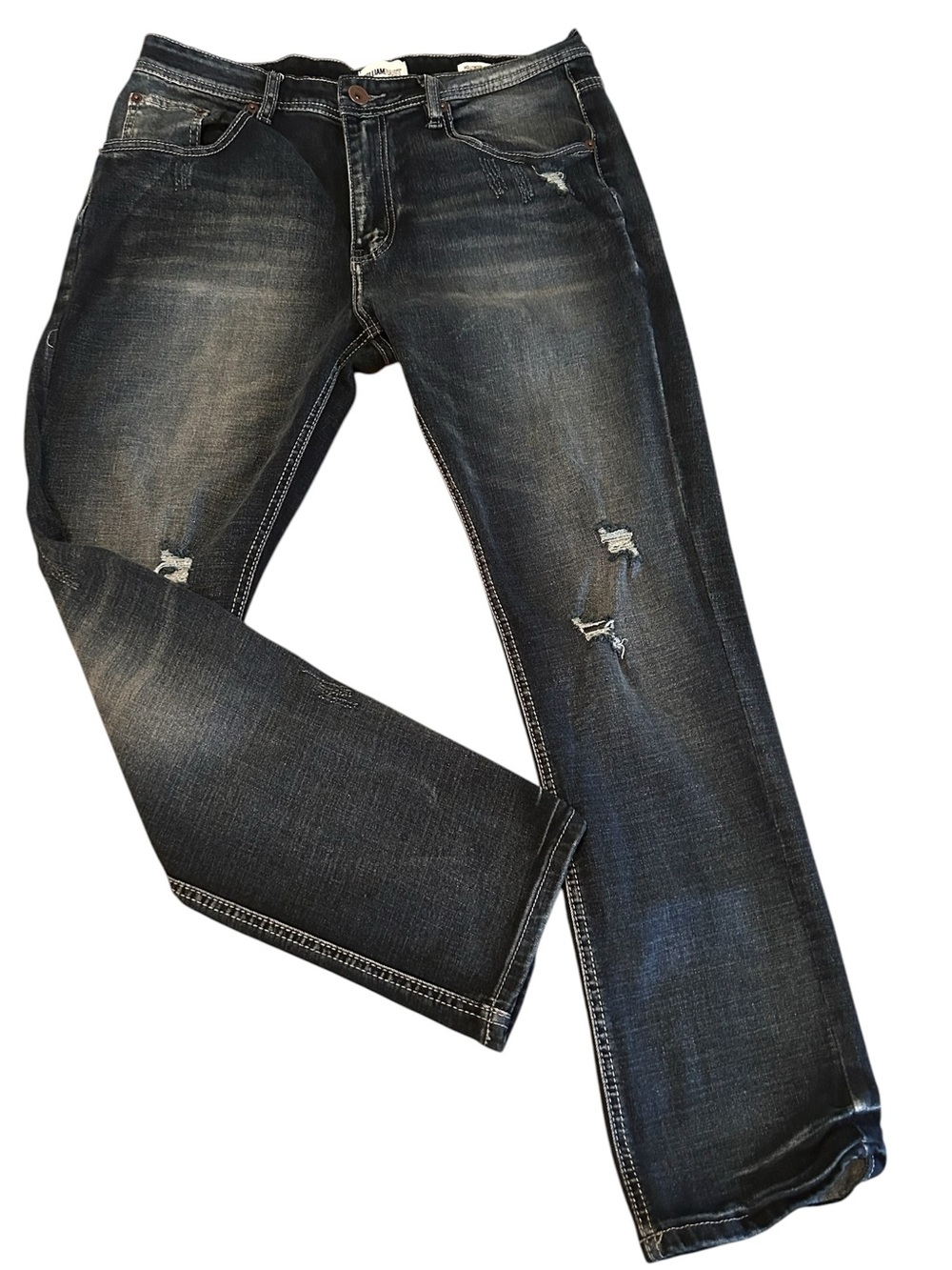 William Rast Men's Distressed Dark Wash Jeans - Y2K Grunge - NWOT - Size 34/30